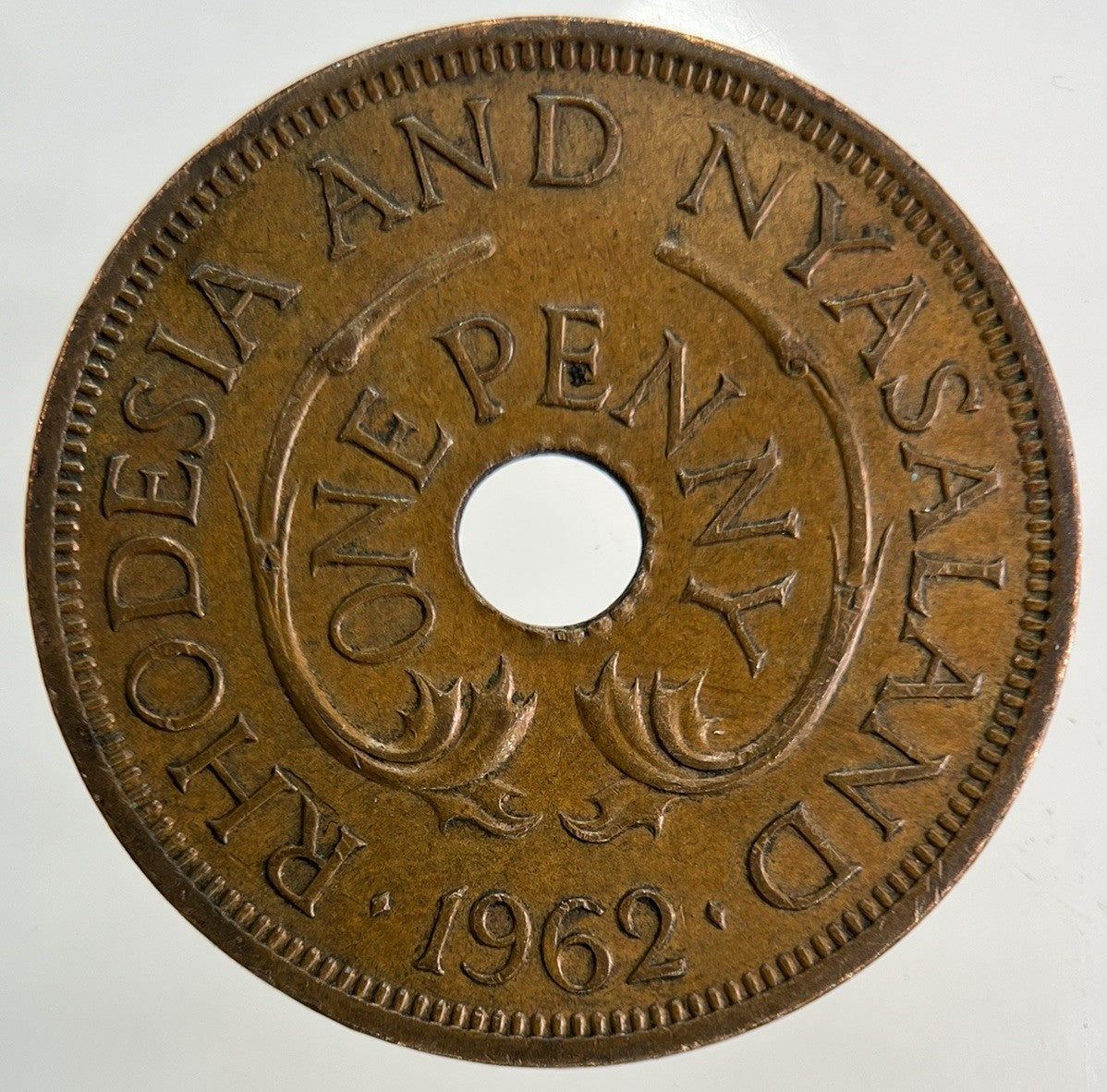 1962 Africa Rhodesia One Penny Coin | Fine Collectable Grade