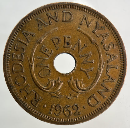 1962 Africa Rhodesia One Penny Coin | Fine Collectable Grade