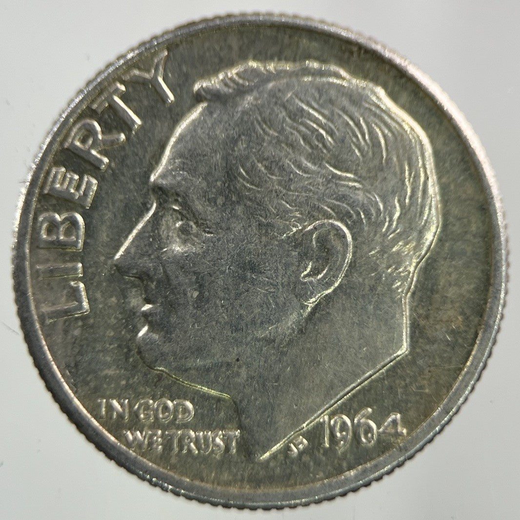 1964 - D US USA Roosevelt Dime Silver Coin | Fine Collectable Grade