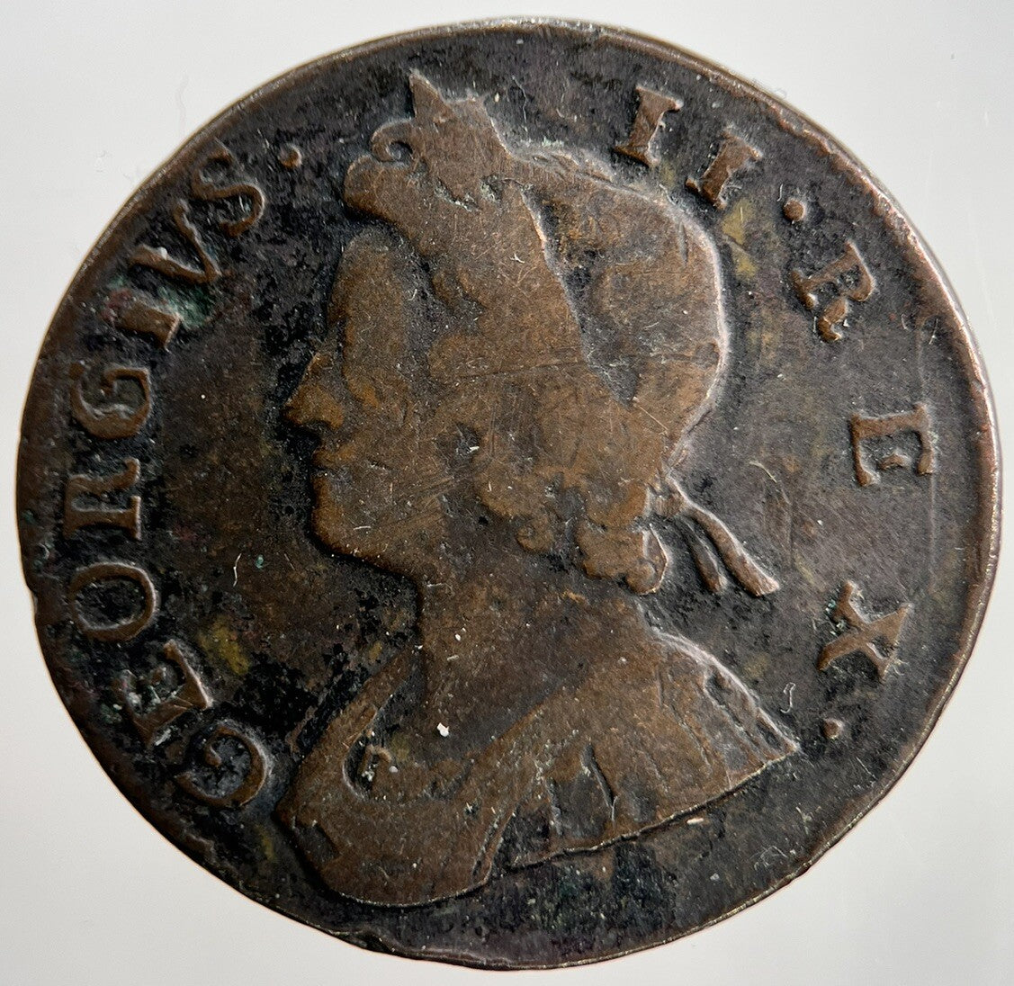 1735 George II 2nd Half - Penny Coin | Collectable Grade | a2247