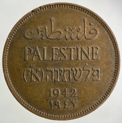 1942 Palestine 2 Mils Coin | Very High Grade