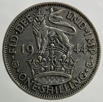 1944 George VI Shilling Silver Coin | Fine Collectable Grade