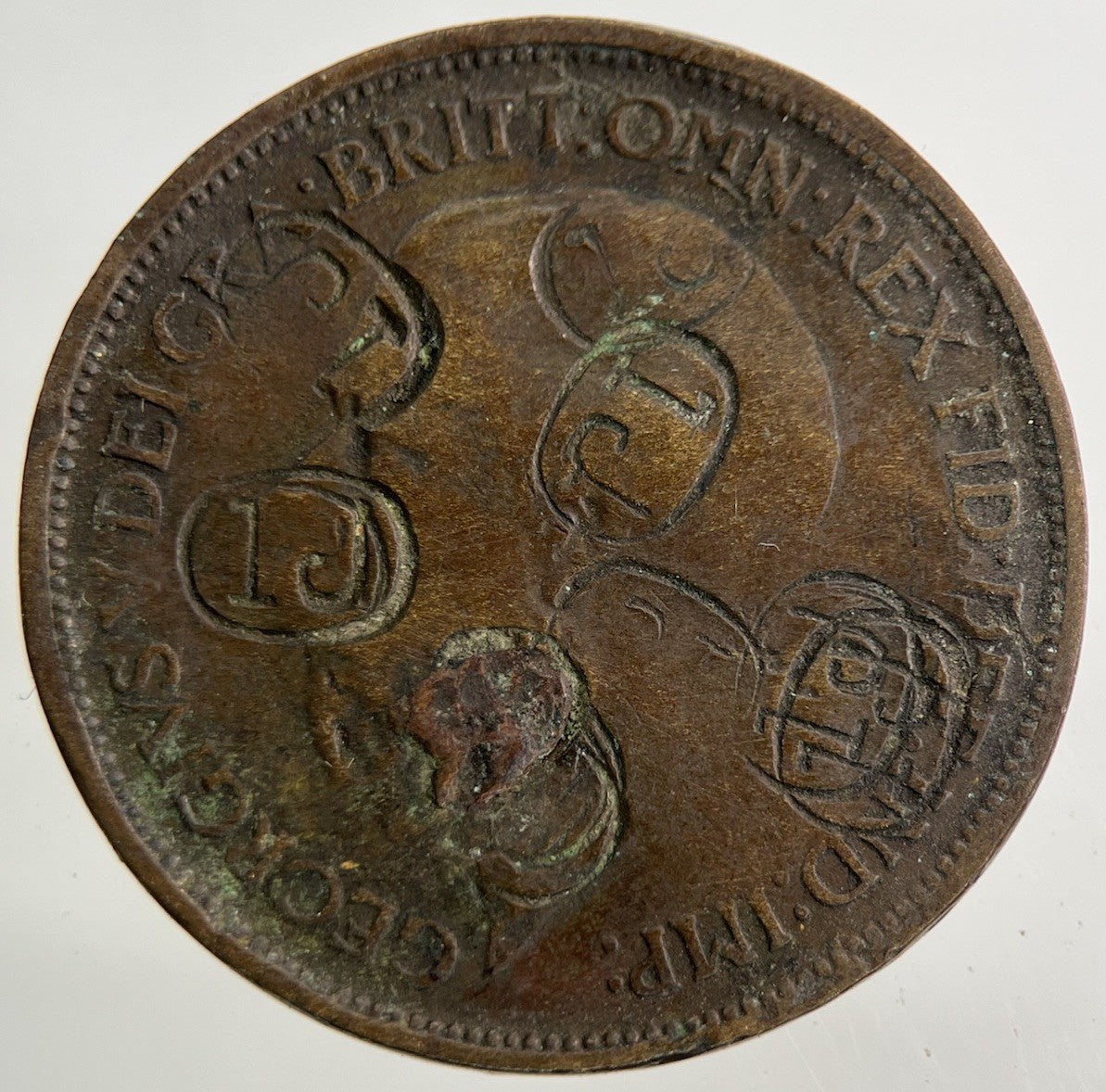 1911 Stamped George V Half - Penny Coin | Collectable Grade
