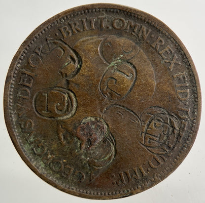 1911 Stamped George V Half - Penny Coin | Collectable Grade