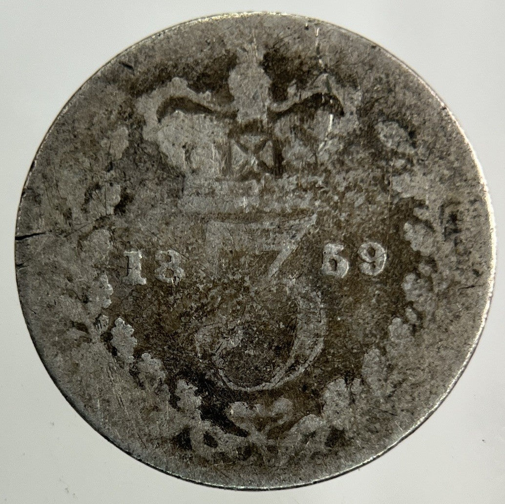 1859 Victoria Threepence Silver Coin | Collectable Grade