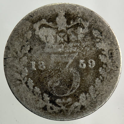 1859 Victoria Threepence Silver Coin | Collectable Grade
