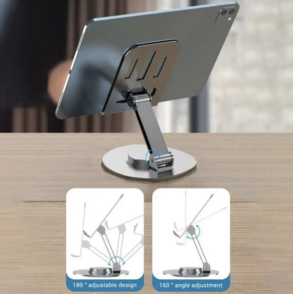 Dark Grey Metal Phone Tablet iPhone Samsung Galaxy Angle Stand - UK Stock
