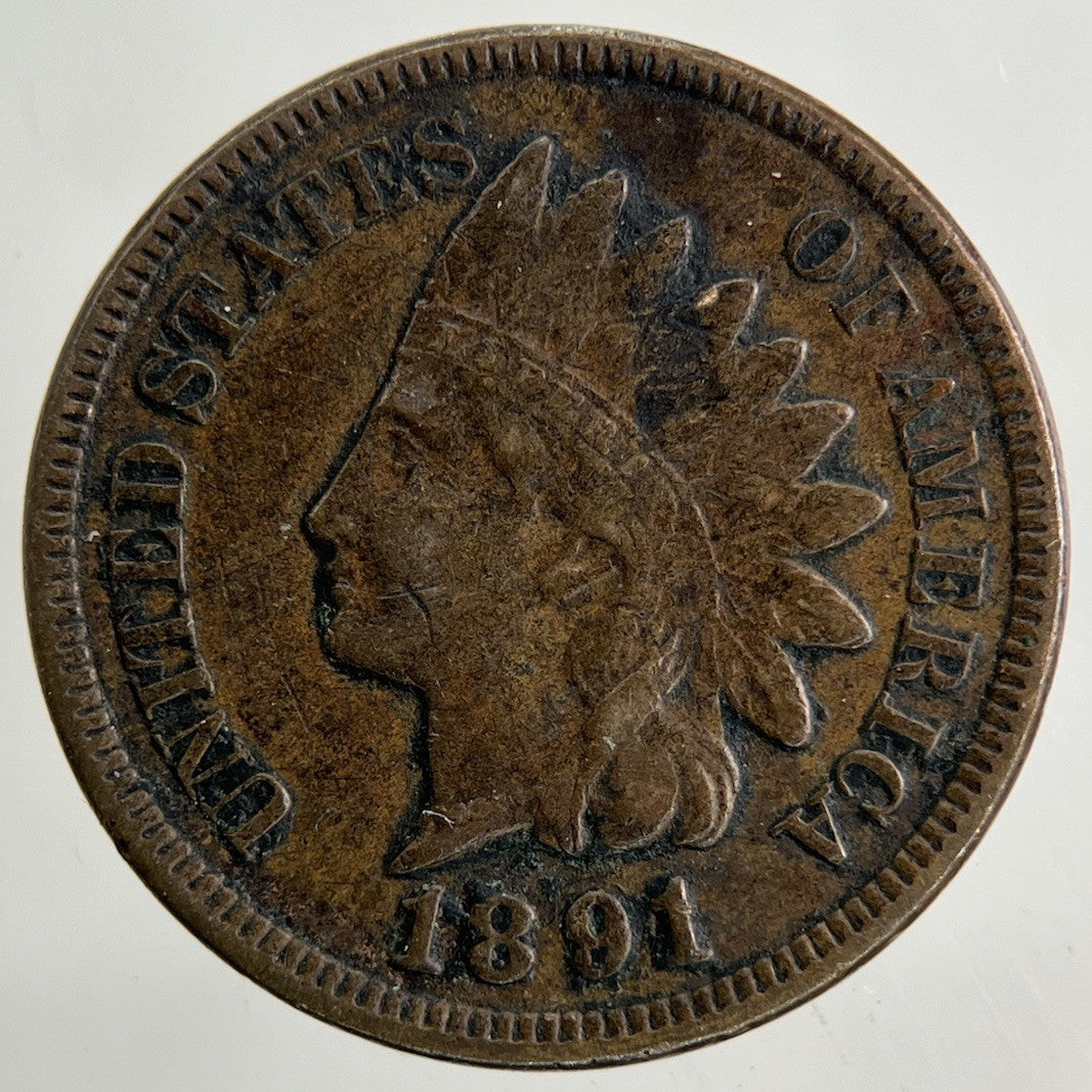 1891 US USA One Cent Coin | Fine Collectable Grade