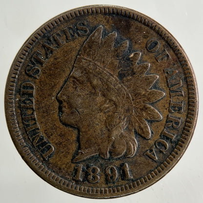 1891 US USA One Cent Coin | Fine Collectable Grade
