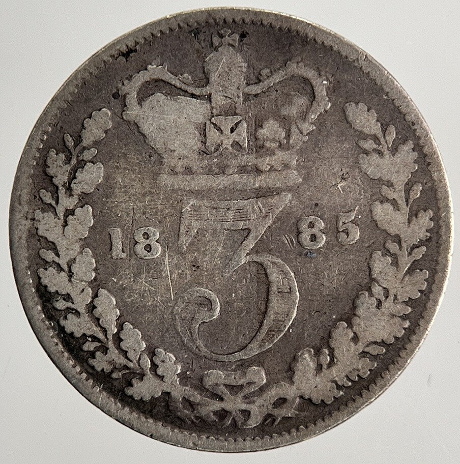 1885 Victoria Threepence Silver Coin | Collectable Grade | a9702