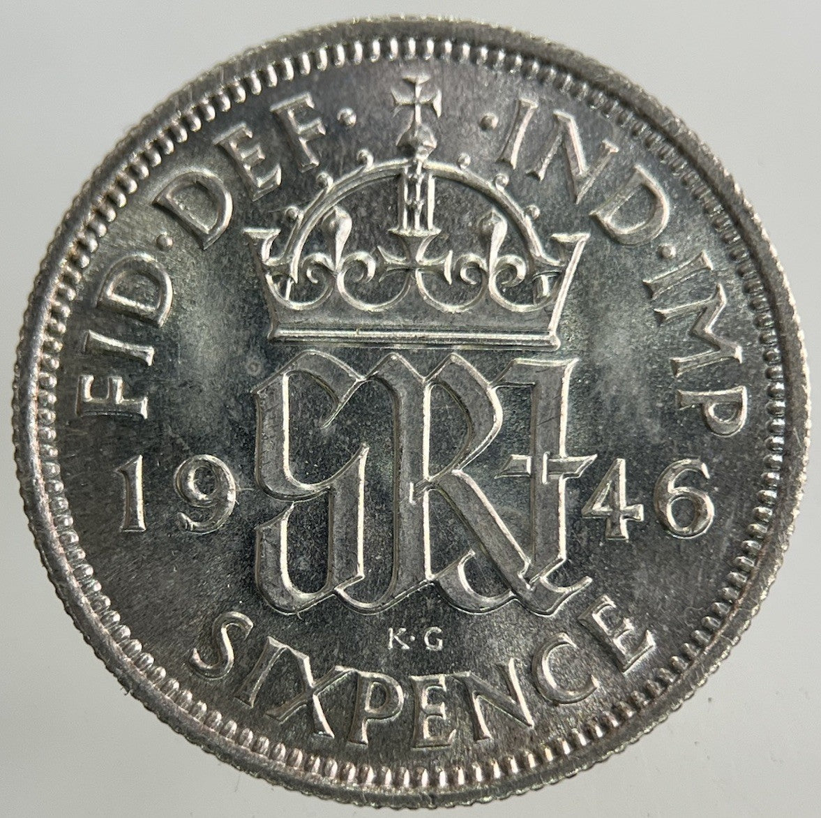 1946 George VI Sixpence Silver Coin | Very High Grade