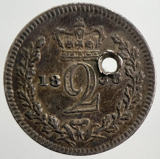1838 Victoria Maundy Two - Pence Silver Coin | Very High Grade