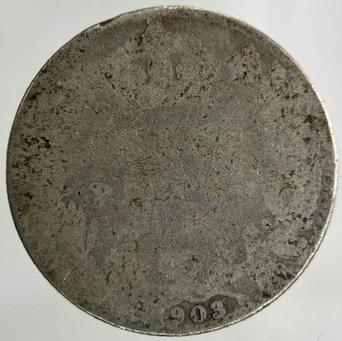 1903 Edward VII Sixpence Silver Coin | Worn Grade