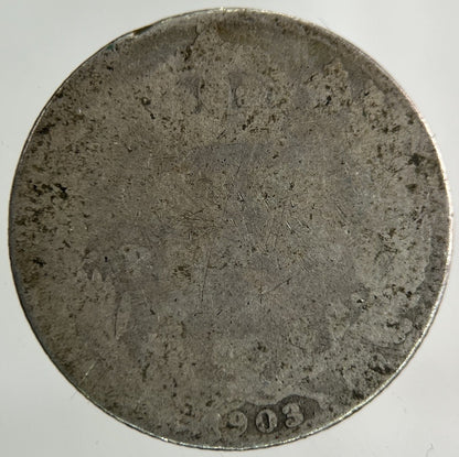 1903 Edward VII Sixpence Silver Coin | Worn Grade