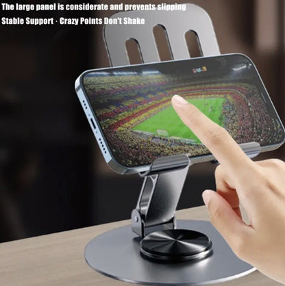 Dark Grey Metal Phone Tablet iPhone Samsung Galaxy Angle Stand - UK Stock