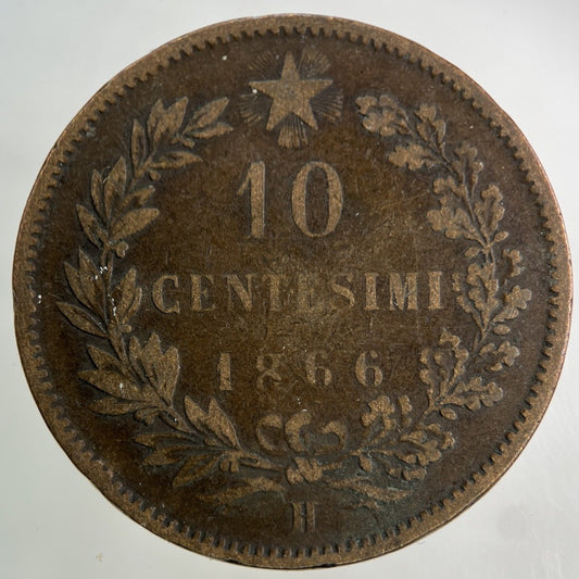 1866 Italy 10 Centesimi Coin | Collectable Grade