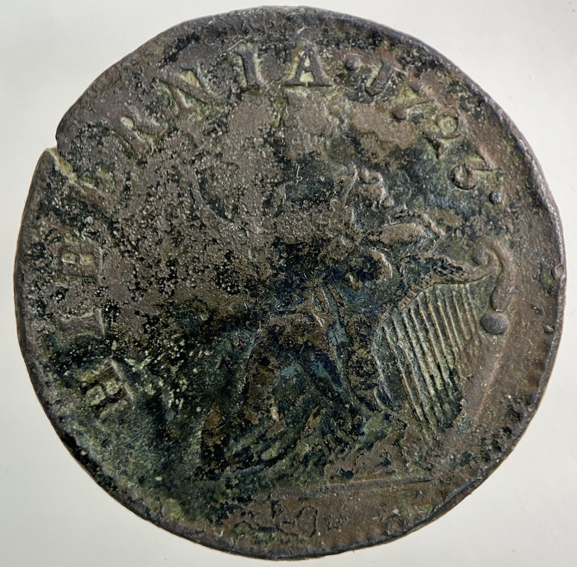 1723 Irish Half - Penny Coin | Fine Collectable Grade