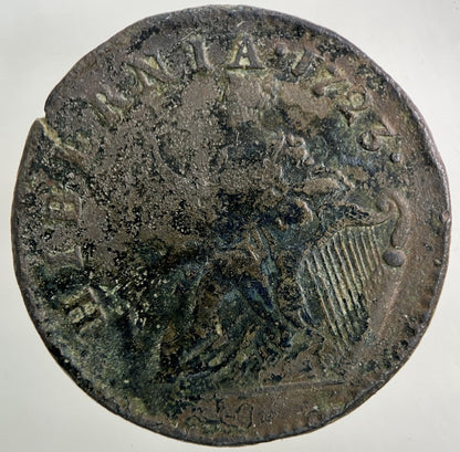 1723 Irish Half - Penny Coin | Fine Collectable Grade