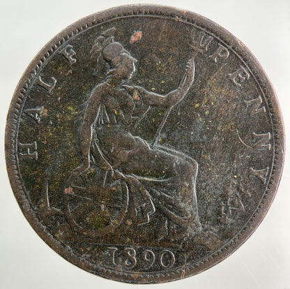 1890 Victoria Half - Penny Coin | Fine Collectable Grade