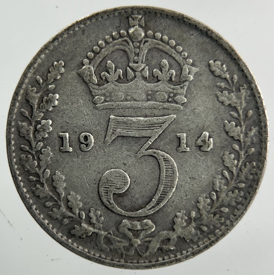 1914 George V Threepence Silver Coin | Collectable Grade