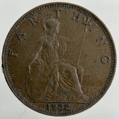 1932 George V Farthing Coin | Collectable Grade