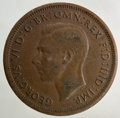 1943 Australia Half - Penny Coin | Fine Collectable Grade
