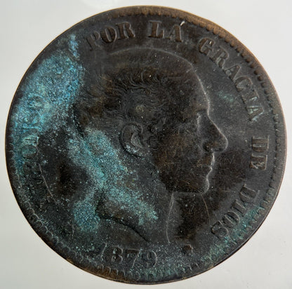 1879 Spain 10 Centimos Coin | Collectable Grade