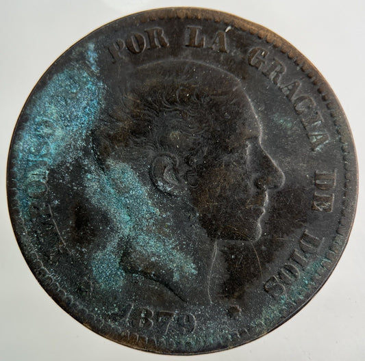 1879 Spain 10 Centimos Coin | Collectable Grade