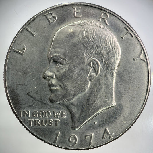 1974 - D US USA Eisenhower One Dollar Coin | Fine Collectable Grade