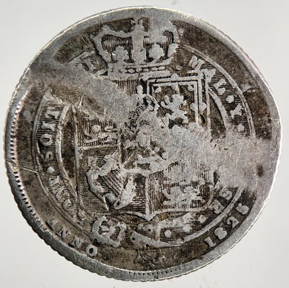 1825 George IV Sixpence Silver Coin | Collectable Grade | a9793