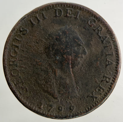 1799 George III 3rd Farthing Coin | Collectable Grade