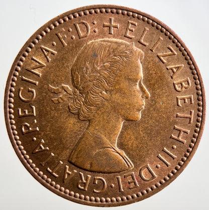 1967 Elizabeth II 2nd British Half - Penny Boat Rough Water Coin | UNC Grade