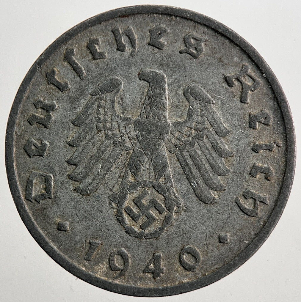 1940 - B Nazi Germany 10 Pfennig Coin | Very High Grade