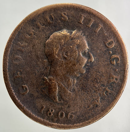 1806 George III 3rd Half - Penny Coin | Collectable Grade