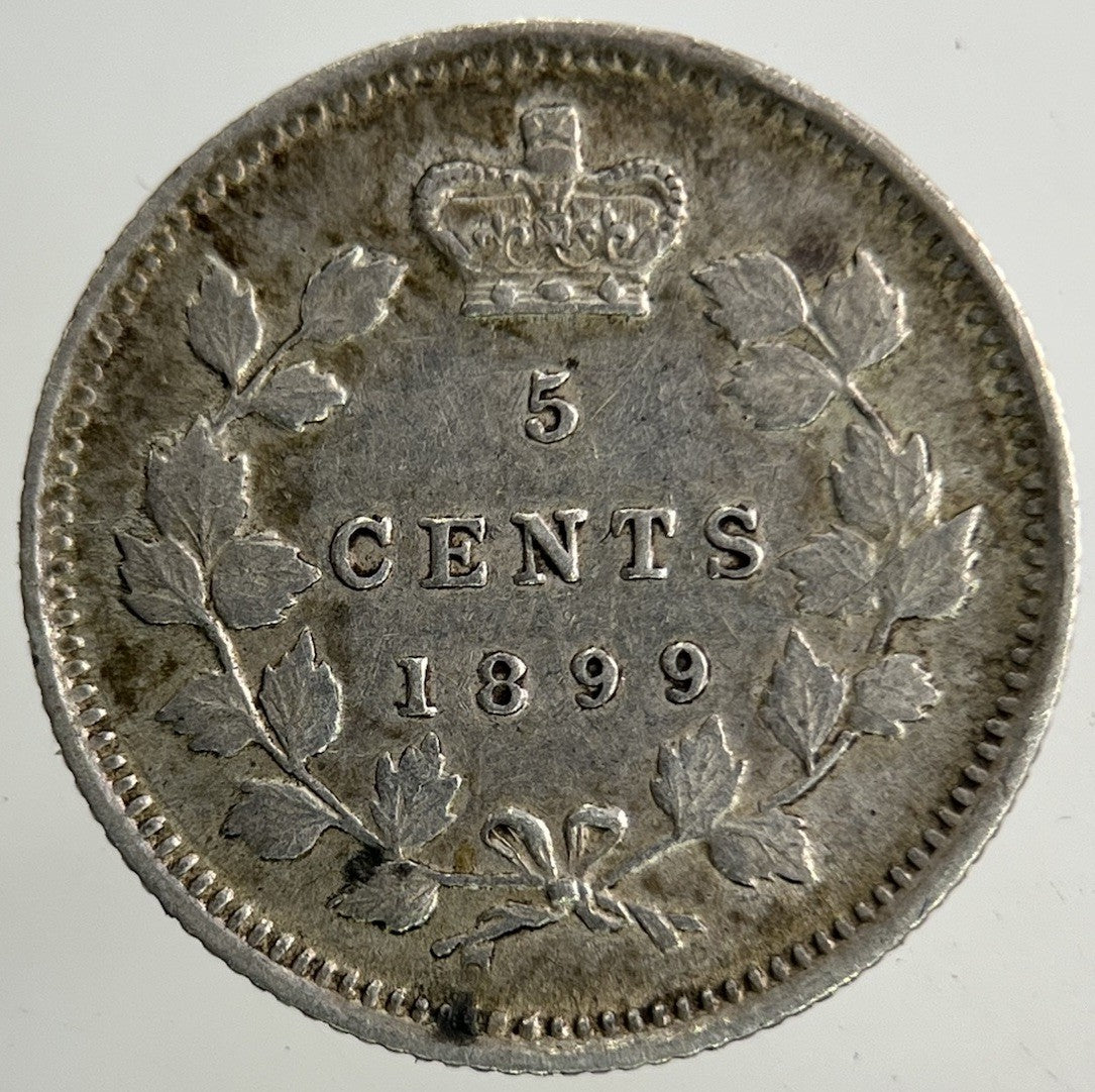 1899 Canada 5 Cents Silver Coin | Very High Grade