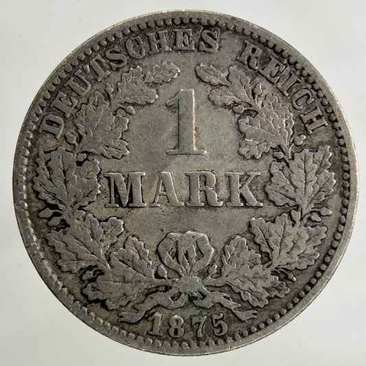 1875 Germany 1 Mark Silver Coin | Fine Collectable Grade