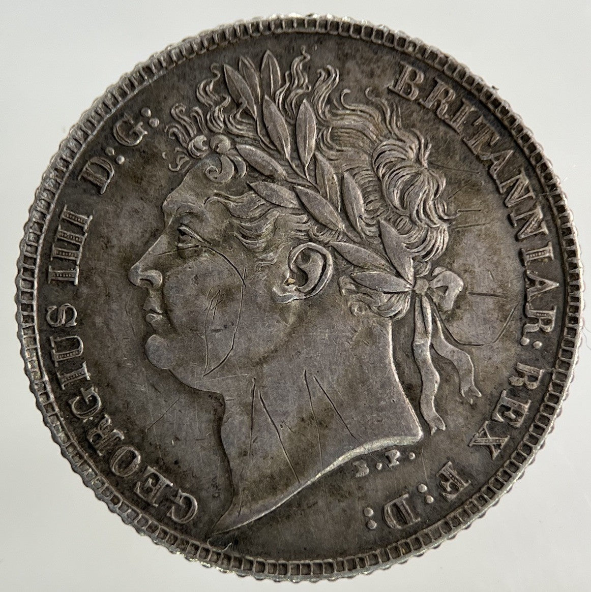 1821 George IV Sixpence Silver Coin | Very High Grade