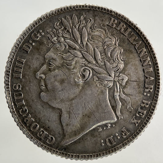 1821 George IV Sixpence Silver Coin | Very High Grade