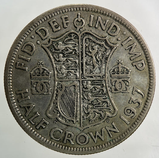 1937 George VI Half - Crown Silver Coin | Fine Collectable Grade