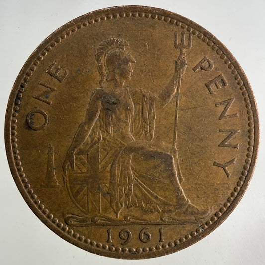 1961 Elizabeth II 2nd One Penny Coin | Fine Collectable Grade