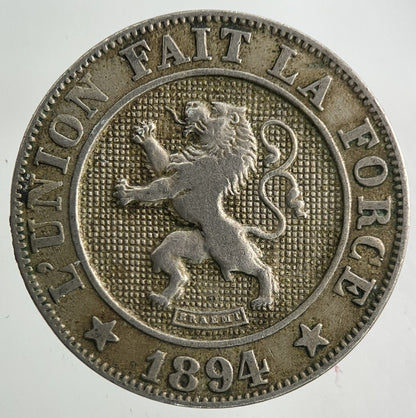1894 Belgium 10 Centesimi Coin | Fine Collectable Grade