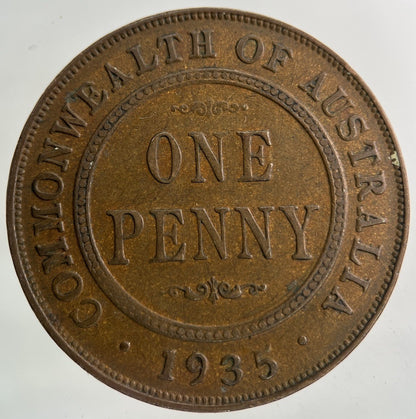 1935 Australia One Penny Coin | Fine Collectable Grade