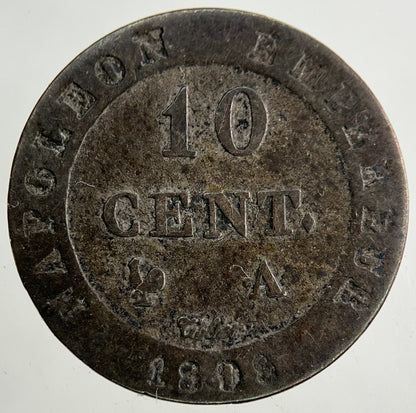 1808 France Napoleon 10 Centimes Coin | Collectable Grade