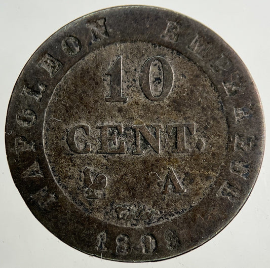 1808 France Napoleon 10 Centimes Coin | Collectable Grade