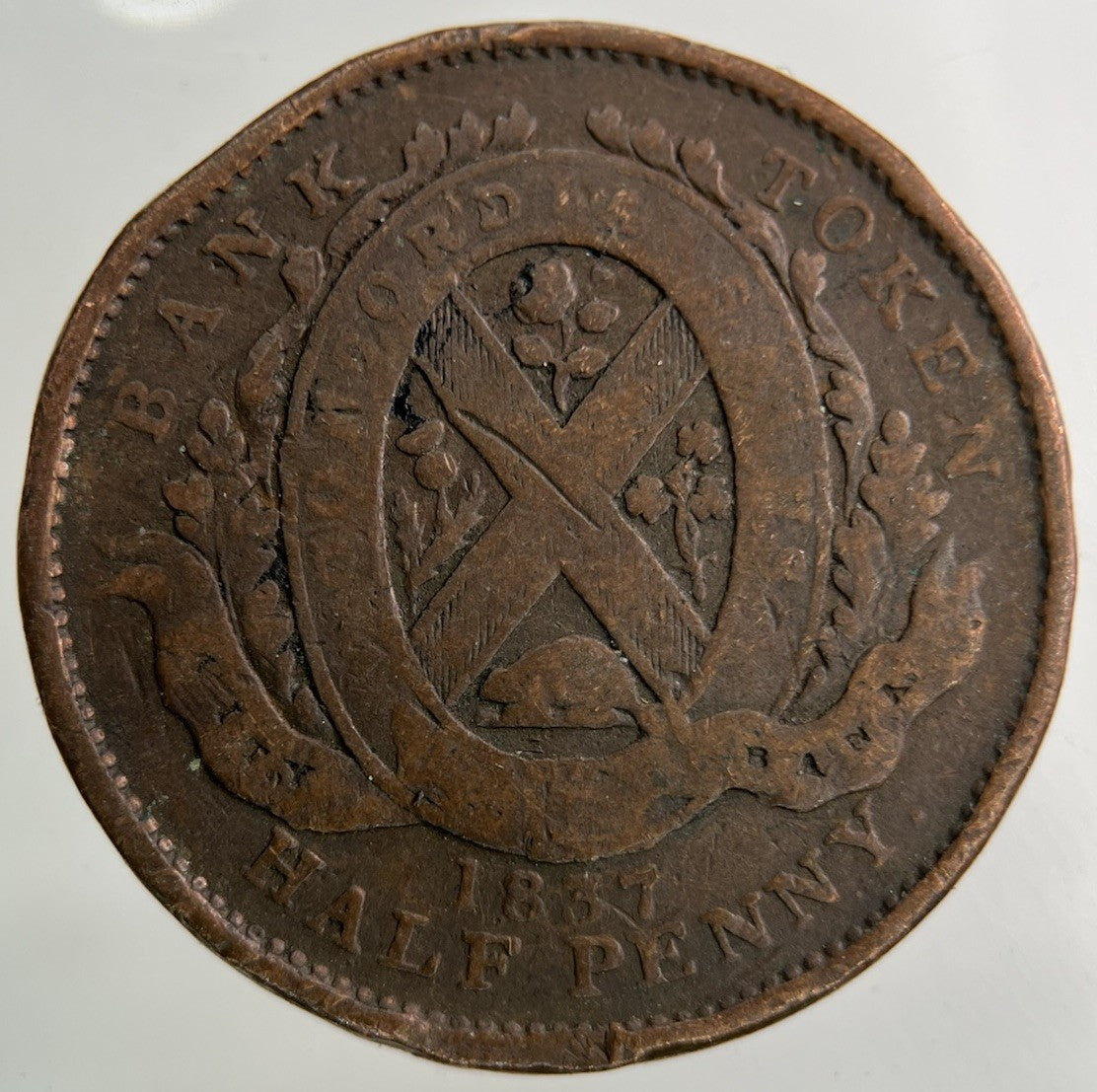 1837 Bank Of Canada Half - Penny Token Coin | Collectable Grade