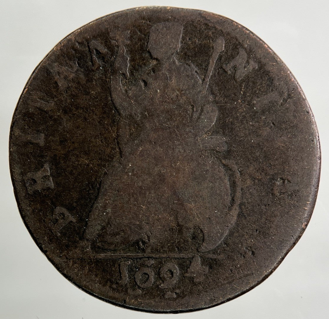 1694 William III 3rd & Mary Farthing Coin | Collectable Grade