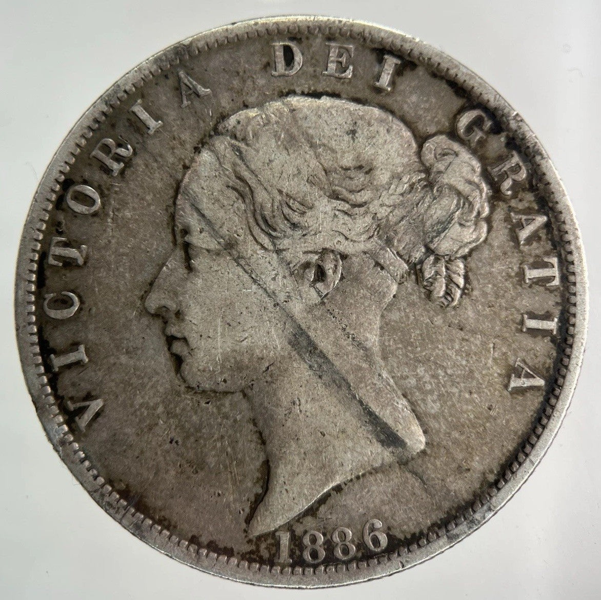 1886 Victoria Half - Crown Silver Coin | Fine Collectable Grade