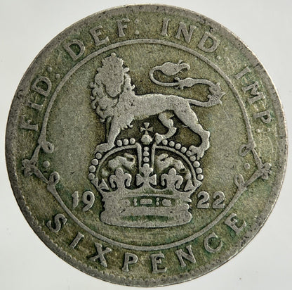 1922 George V Sixpence Silver Coin | Collectable Grade