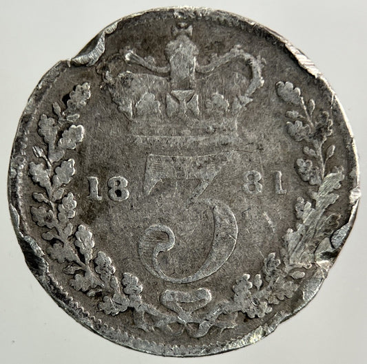 1881 Victoria Threepence Silver Coin | Collectable Grade