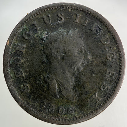 1806 George III 3rd Half - Penny Coin | Collectable Grade